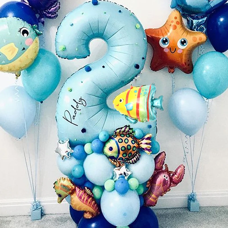 44PCS/Set Ocean Animal 40inch Number Balloons Baby Shower Decoration Sea World Theme Birthday Boy Under The Sea Party Supplies
44PCS/Set Ocean Animal 40inch Number Balloons Baby Shower Decoration Sea World Theme Birthday Boy Under The Sea Party Supplies