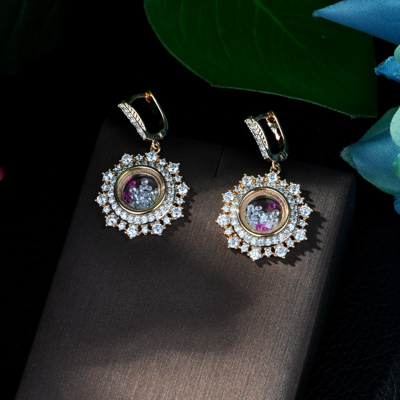 

Fashion Super Luxury AAA Cubic Zirconia Statement Drop Earrings for Women Bridal Earring Jewelry Accessories Bijoux Femmel E-64