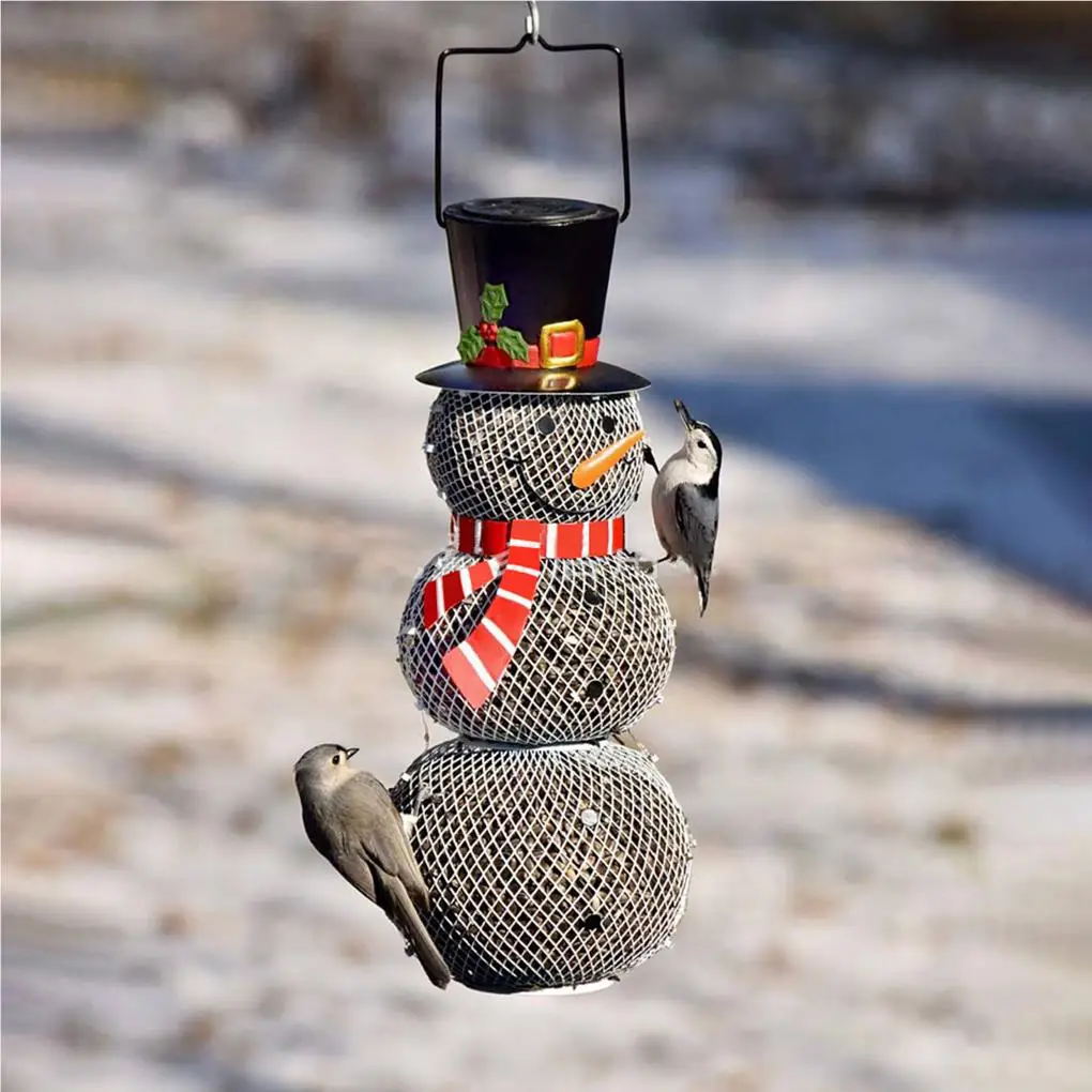Animal Feeder Christmas Snowman Pet Feeding Cage Metal Mesh Outdoor Xmas Decorative Yard Decoration Feed Pendant Craft
Animal Feeder Christmas Snowman Pet Feeding Cage Metal Mesh Outdoor Xmas Decorative Yard Decoration Feed Pendant Craft