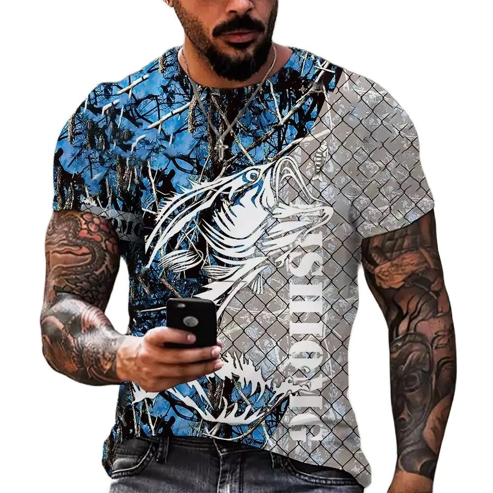 Мужская футболка с 3D принтом, Мужская одежда для рыбалки на открытом воздухе, с коротким рукавом, Модный повседневный Топ, костюм в стиле Хар... 
Мужская футболка с 3D принтом, Мужская одежда для рыбалки на открытом воздухе, с коротким рукавом, Модный повседневный Топ, костюм в стиле Хар...