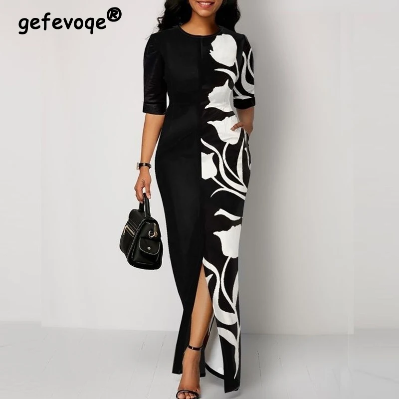 Women's Retro Boho Print Patchwork Sexy Slit Bodycon Elegant Party Long Dress Short Sleeve Maxi Dresses Vestidos Female Clothing
Women's Retro Boho Print Patchwork Sexy Slit Bodycon Elegant Party Long Dress Short Sleeve Maxi Dresses Vestidos Female Clothing