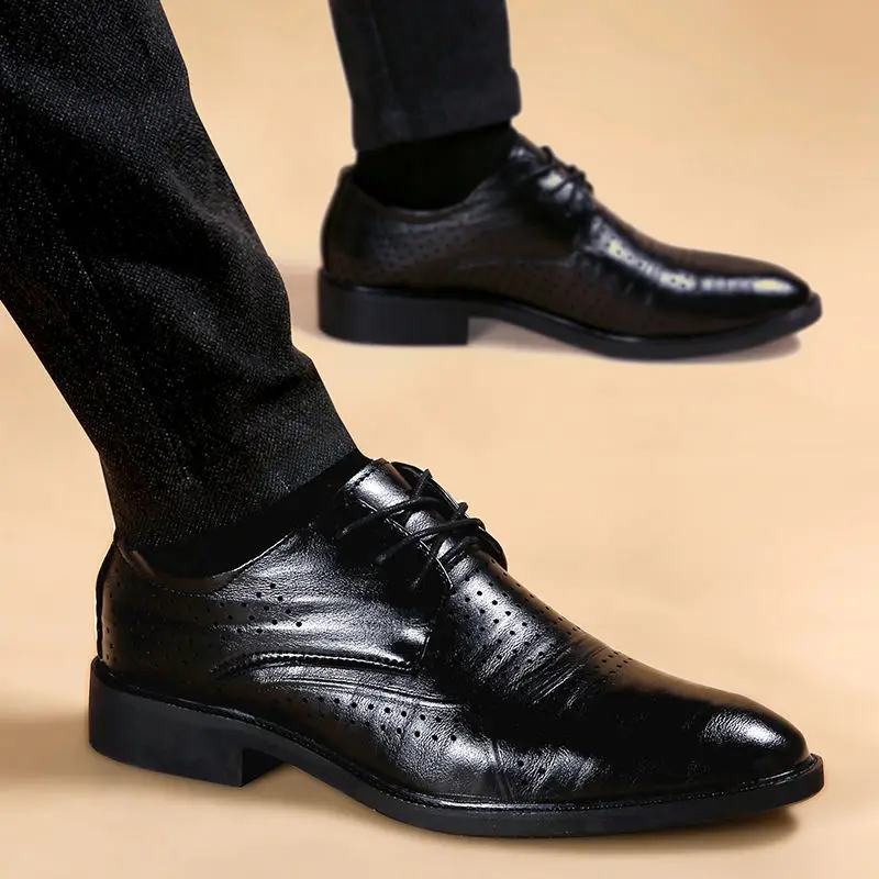 Men Business Dress Shoes Hollow Leather Versatile Breathable Sandals Lace Up Summer New Style
Men Business Dress Shoes Hollow Leather Versatile Breathable Sandals Lace Up Summer New Style