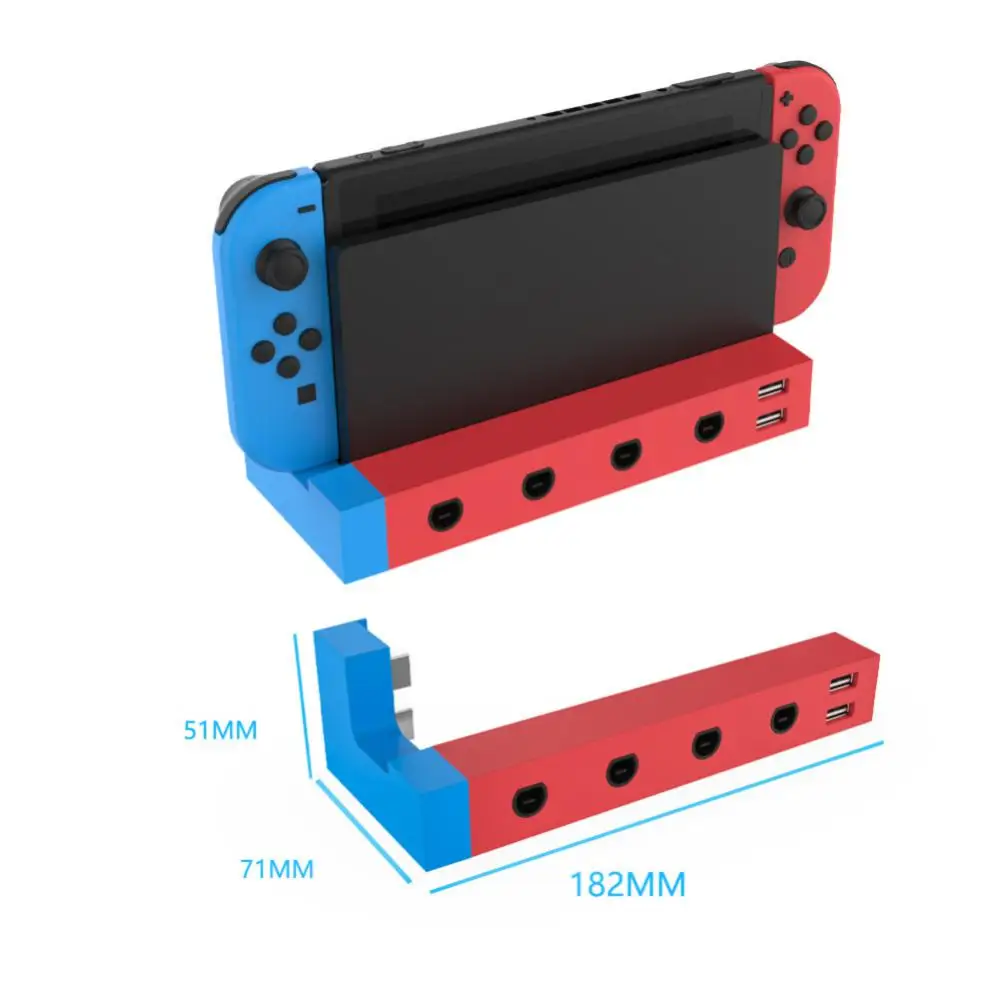 Проводной контроллер для Nintendo Switch GameCube с 4 портами адаптер 2 USB аксессуары игр -