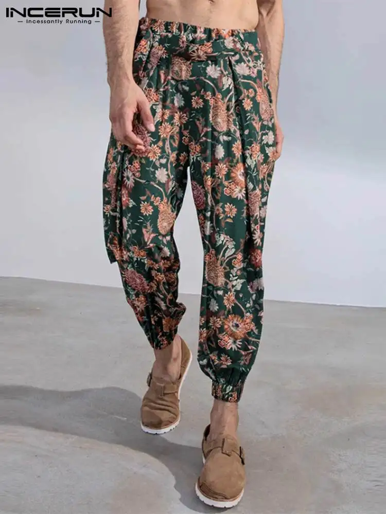 Casual Party Nightclub Style Men's Pants Streetwear Pantalons Fashion Male All-match Floral Lace-up Trousers S-5XL INCERUN 2022
Casual Party Nightclub Style Men's Pants Streetwear Pantalons Fashion Male All-match Floral Lace-up Trousers S-5XL INCERUN 2022