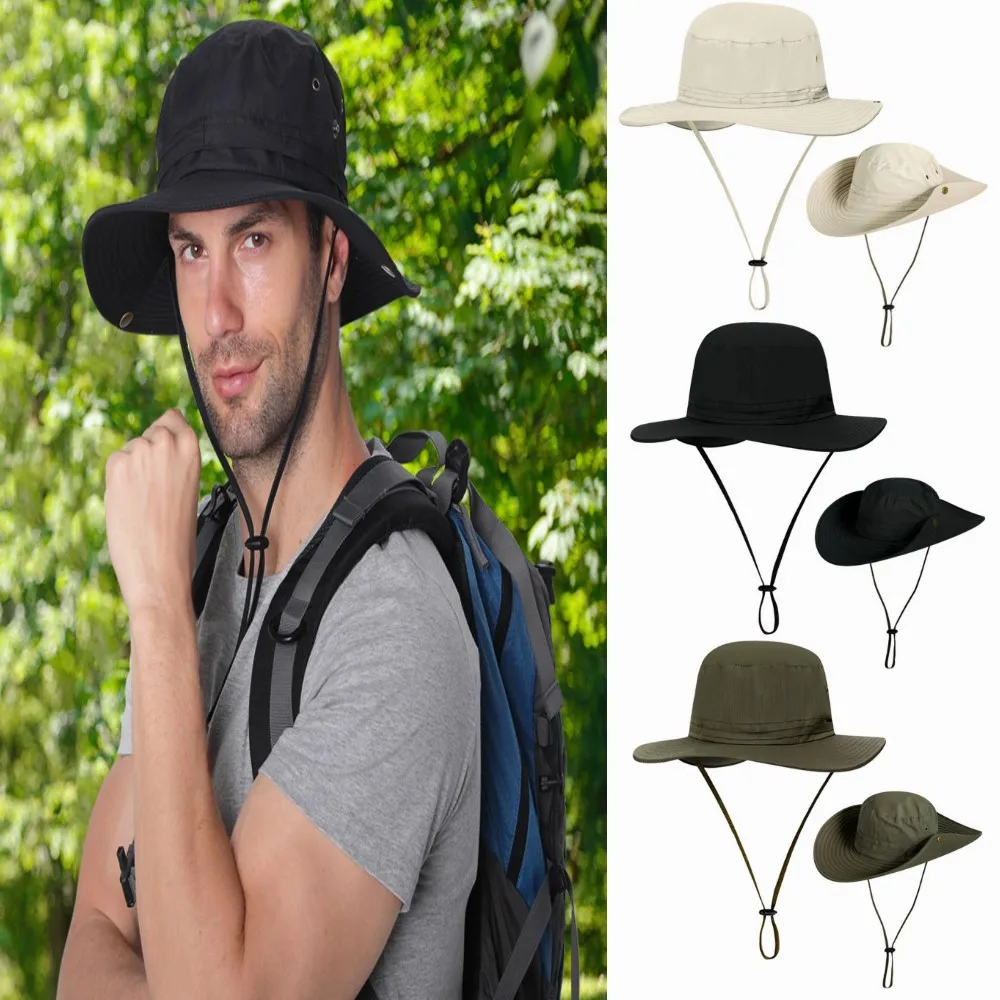 Drawstring Sun Hats Dual Purpose Summer Sunscreen Wide Brim Visor Caps Men Outdoors Fishing Travel Waterproof Mountaineering Hat
Drawstring Sun Hats Dual Purpose Summer Sunscreen Wide Brim Visor Caps Men Outdoors Fishing Travel Waterproof Mountaineering Hat