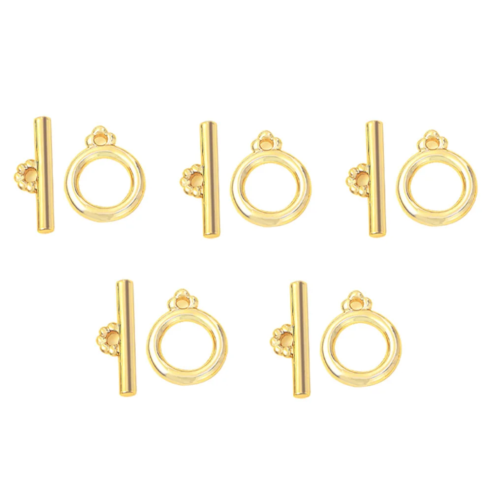 5 Sets Charm Necklace Ot Button Jewelry Clasp Crown Toggle DIY Connectors Bracelet Supplies T-Bar Closures
5 Sets Charm Necklace Ot Button Jewelry Clasp Crown Toggle DIY Connectors Bracelet Supplies T-Bar Closures