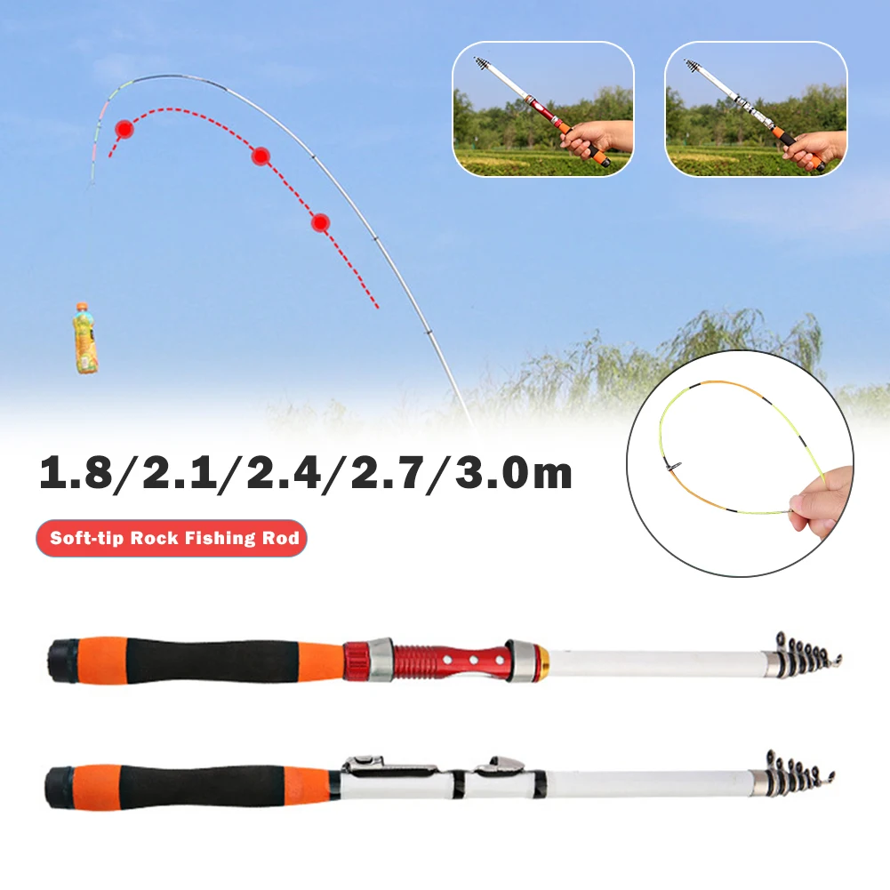 New Telescopic Rock Fishing Rod Racks Outdoor Sports Accessories 1.8/2.1/2.4/2.7/3.0m Travel Rod Reel Seat Fishing Goods
New Telescopic Rock Fishing Rod Racks Outdoor Sports Accessories 1.8/2.1/2.4/2.7/3.0m Travel Rod Reel Seat Fishing Goods