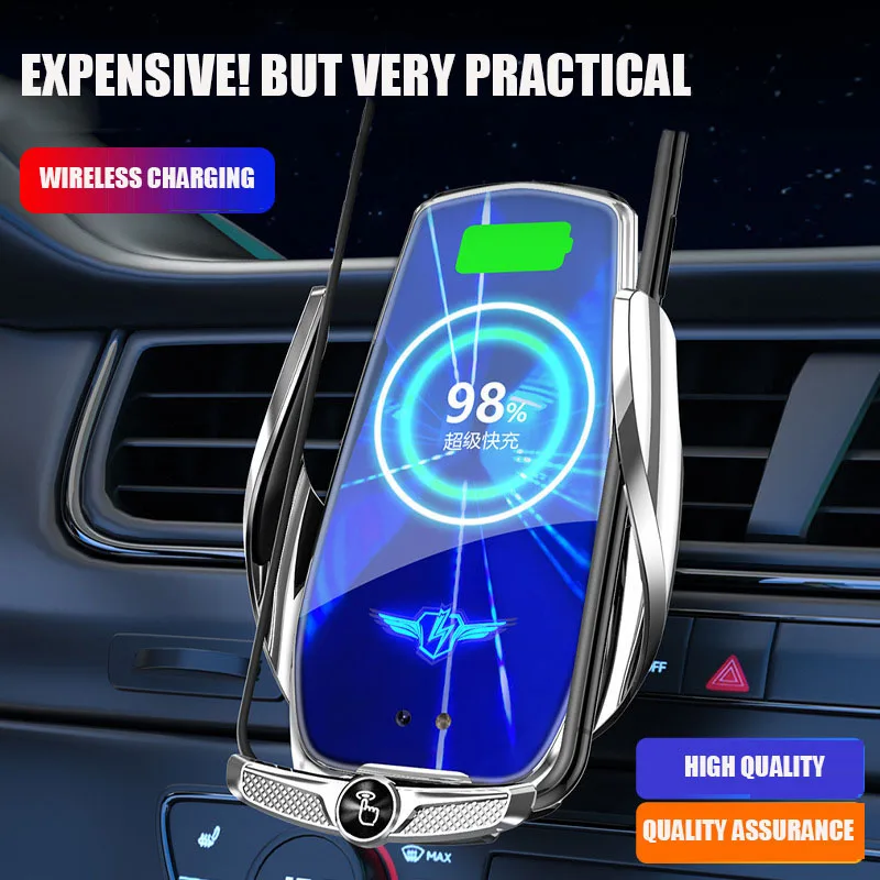Wireless Car Charger Mount,Auto-Clamping Qi 15W Fast Charging Magnetic Car Phone Holder Air Vent Compatible with iPhone Android
Wireless Car Charger Mount,Auto-Clamping Qi 15W Fast Charging Magnetic Car Phone Holder Air Vent Compatible with iPhone Android