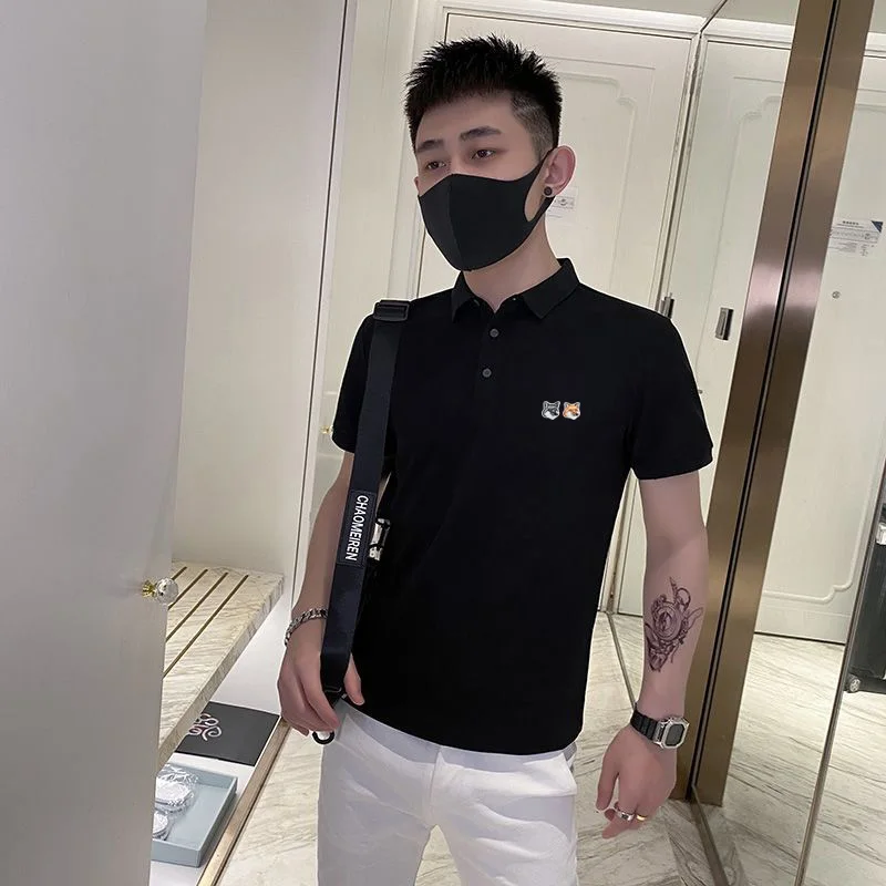 Mens Luxury Maison Fox Mascot Embroidery Logo Appliqued Cotton Polo T Shirt Male Fashion Short Sleeve New Men Shirt Golf Tops
Mens Luxury Maison Fox Mascot Embroidery Logo Appliqued Cotton Polo T Shirt Male Fashion Short Sleeve New Men Shirt Golf Tops
