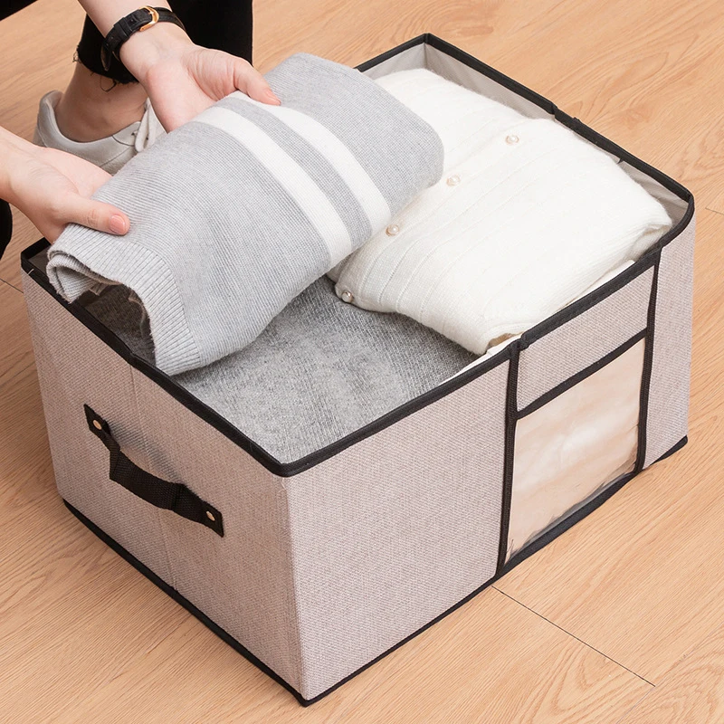 Canvas Transparent Treasure Box Household Clothing Large Storage Box Sundries Sorting Box Cabinet Organizer
Canvas Transparent Treasure Box Household Clothing Large Storage Box Sundries Sorting Box Cabinet Organizer