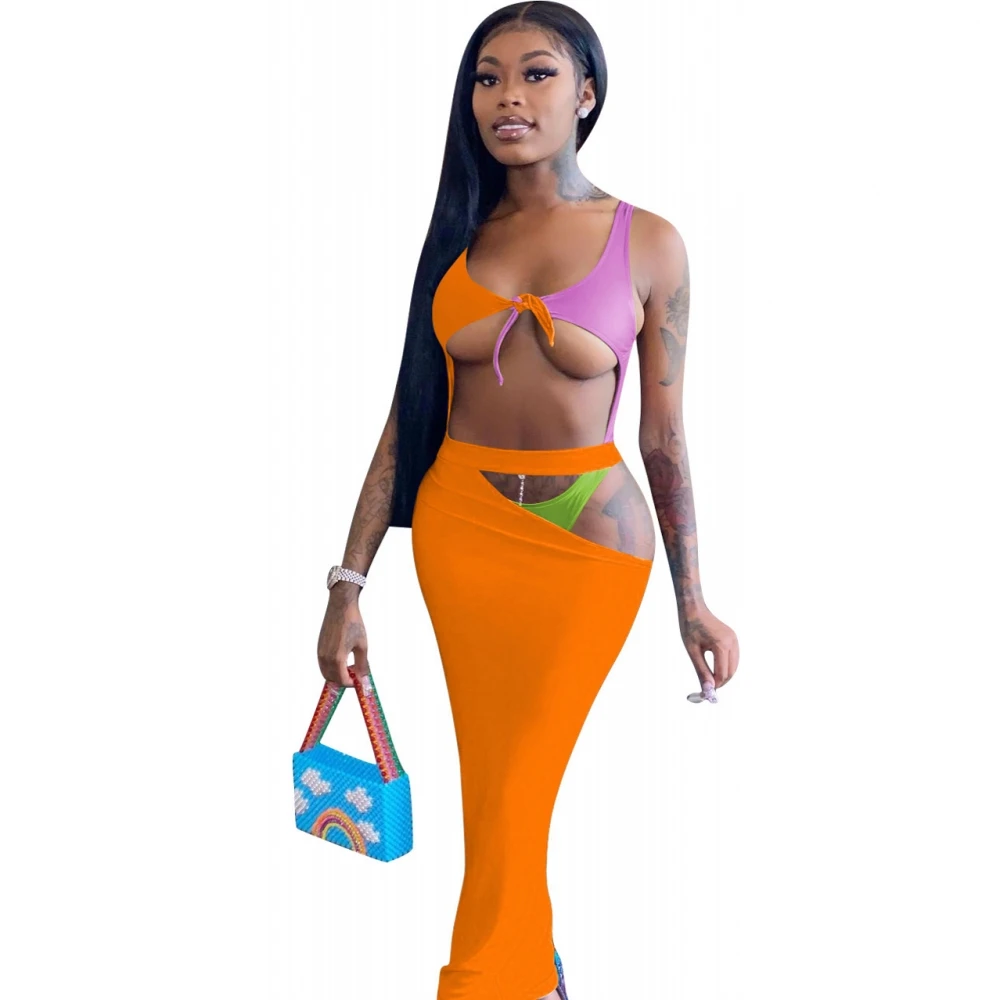 Summer Bikinis Two Pieces Set Fashion Sexy Bikini Suit Patchwork Beach Swimwear Playsuits Bathing Skirt Swimsuit Women Cover Up
Summer Bikinis Two Pieces Set Fashion Sexy Bikini Suit Patchwork Beach Swimwear Playsuits Bathing Skirt Swimsuit Women Cover Up