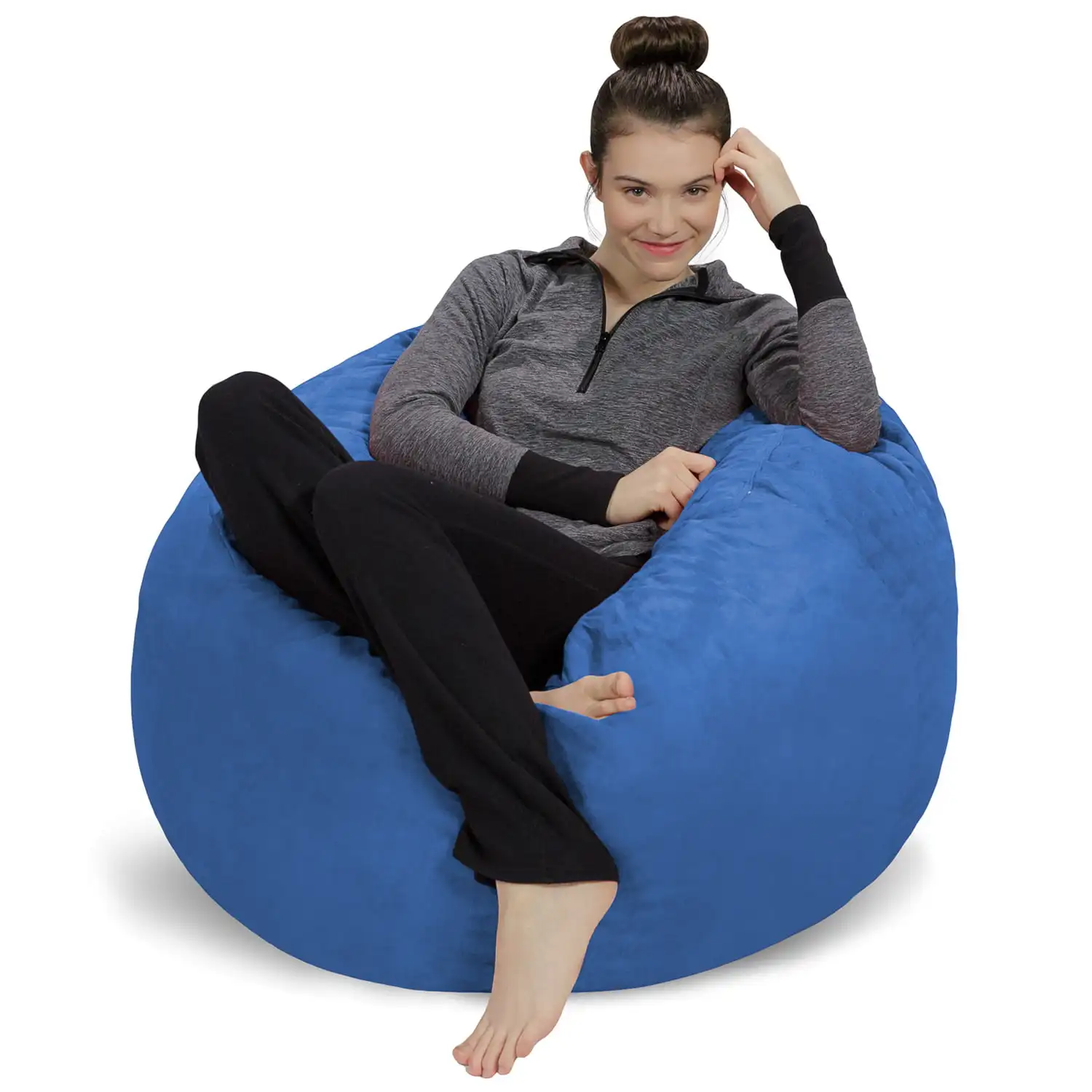 Bean Bag Chair, Memory Foam Lounger with Microsuede Cover, Kids, 3 ft, Royal Blue
Bean Bag Chair, Memory Foam Lounger with Microsuede Cover, Kids, 3 ft, Royal Blue