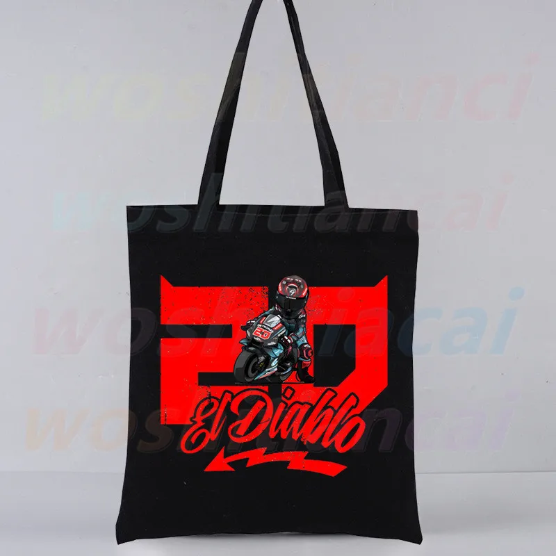 Fabio Quartararo Harajuku Fashion Shopping Black Bags Canvas Tote Bag Mom Reusable Cloth Bag Handbag Shoulder Bags
Fabio Quartararo Harajuku Fashion Shopping Black Bags Canvas Tote Bag Mom Reusable Cloth Bag Handbag Shoulder Bags