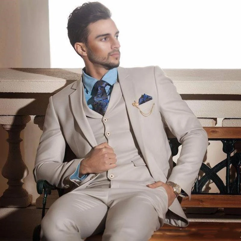 New 3 Piece Set Suit Men 2022 Blazer Pant Tailor-Made Tuxedo Designer Beige Formal Men Clothing Slim Fit Prom Wedding Dress 
New 3 Piece Set Suit Men 2022 Blazer Pant Tailor-Made Tuxedo Designer Beige Formal Men Clothing Slim Fit Prom Wedding Dress