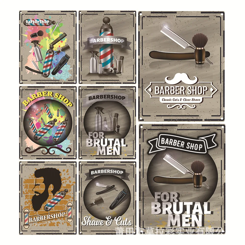 Metal Tin Sign Vintage BARBER SHOP Metal Posters Barber Store Rusty Tin Plaque Pub Bar Man Cave Club Wall Art Decor Accessories
Metal Tin Sign Vintage BARBER SHOP Metal Posters Barber Store Rusty Tin Plaque Pub Bar Man Cave Club Wall Art Decor Accessories