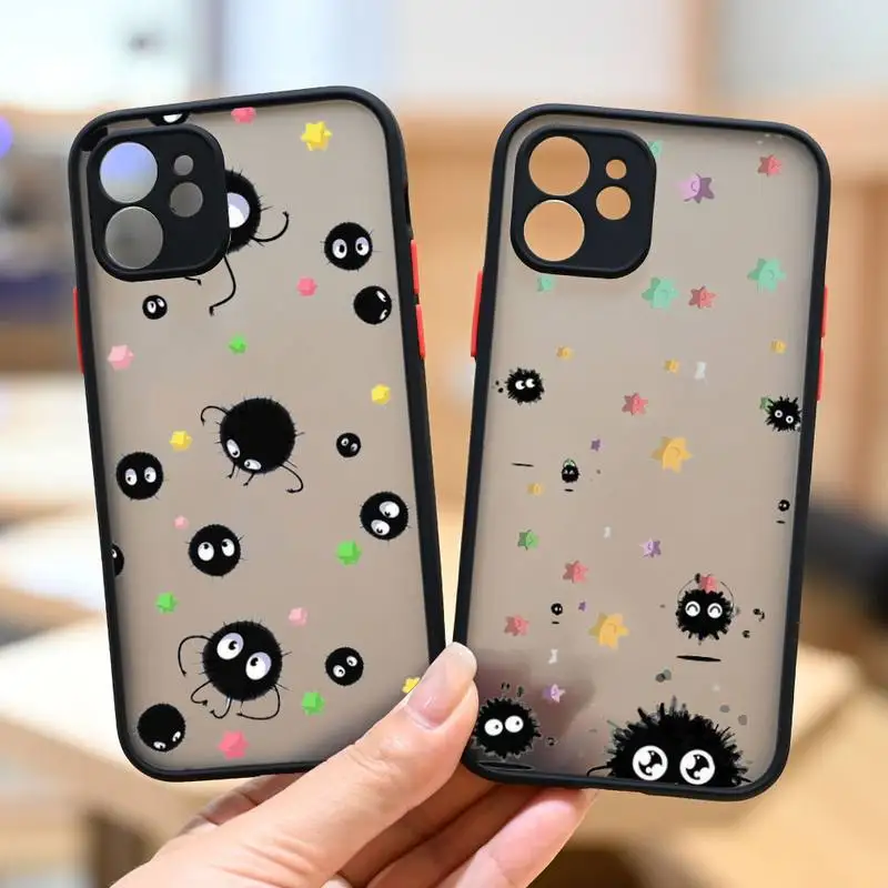 Ghibli Spirited Away Soot Totoro Phone Case For iPhone 12 11 Mini Pro XR XS Max 7 8 Plus X Matte transparent Back Cover
Ghibli Spirited Away Soot Totoro Phone Case For iPhone 12 11 Mini Pro XR XS Max 7 8 Plus X Matte transparent Back Cover