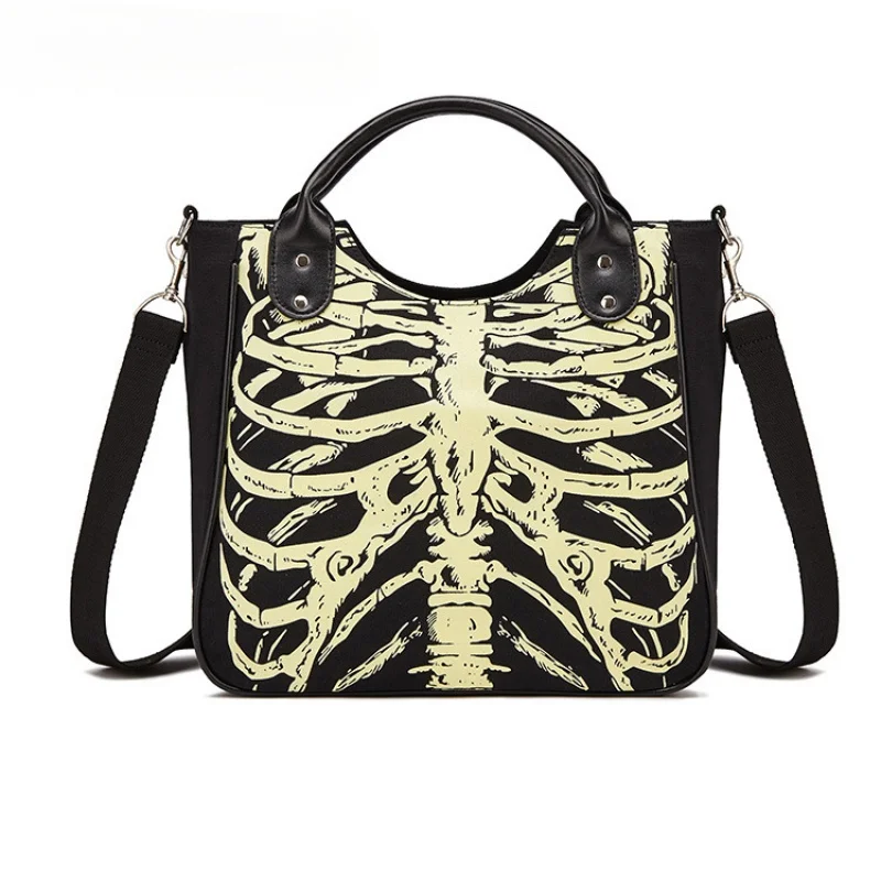 Luminous Gothic Skeleton Bones Skulls Bags Rock Designer Female Casual Totes Women Punk Bags Fashion Handbag
Luminous Gothic Skeleton Bones Skulls Bags Rock Designer Female Casual Totes Women Punk Bags Fashion Handbag