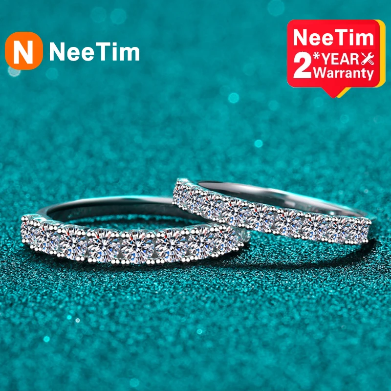 NeeTim Moissanite Rings 10 Stones 925 Sterling Silver White Gold Plated D VVS Lab Diamond with GRA Fine Wedding Ring for Women
NeeTim Moissanite Rings 10 Stones 925 Sterling Silver White Gold Plated D VVS Lab Diamond with GRA Fine Wedding Ring for Women