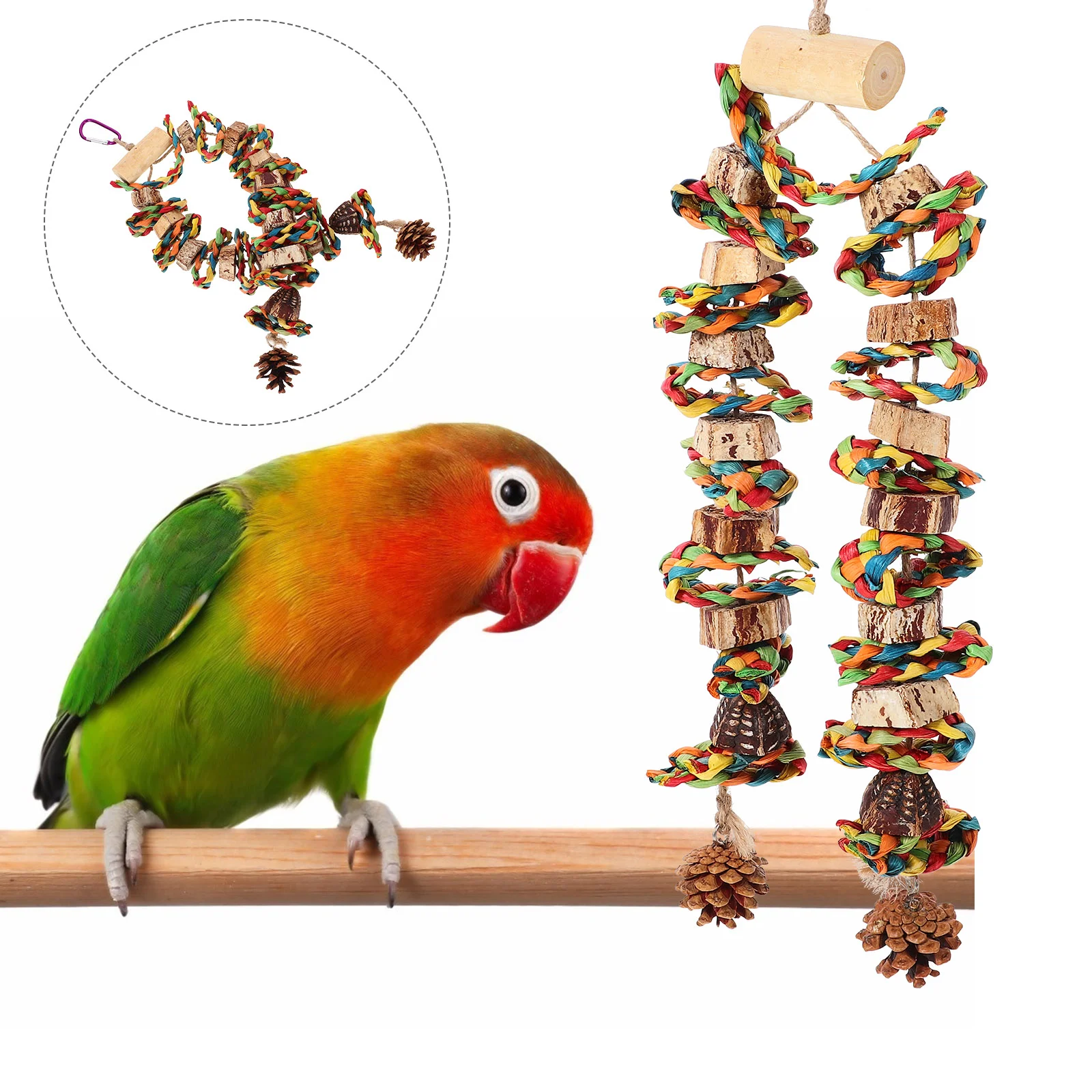 Parrot Teething Toy Funny Bird Chew Hanging Foraging Cage Bite Toys Chewing Wooden 
Parrot Teething Toy Funny Bird Chew Hanging Foraging Cage Bite Toys Chewing Wooden