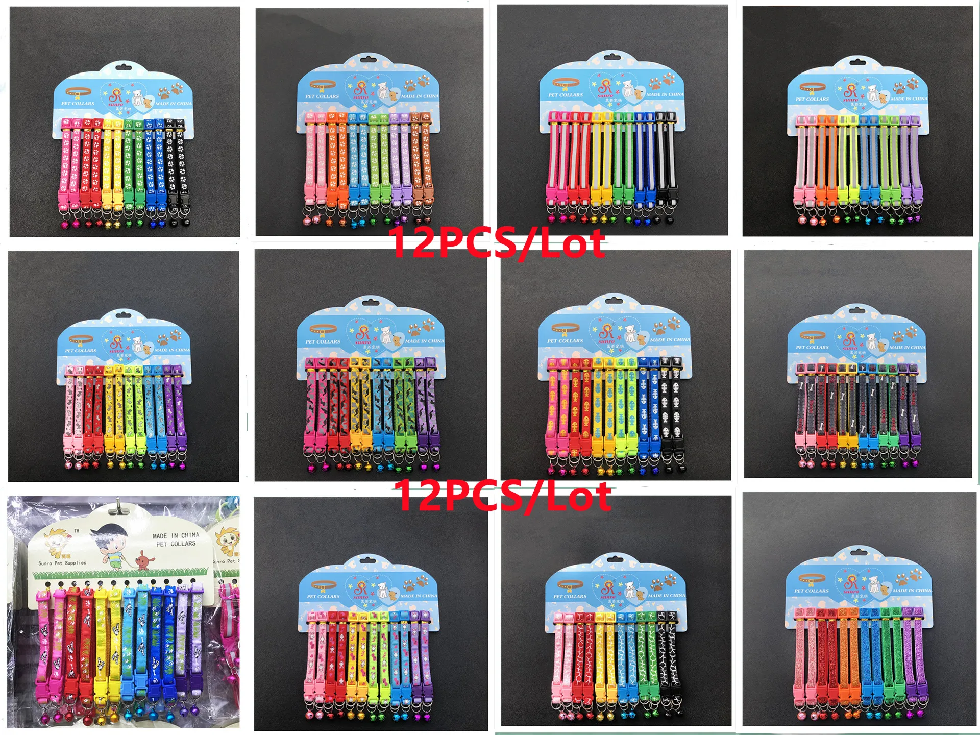 12PCS Wholesale With Bell Collars Delicate Safety Casual Nylon Dog Collar Neck Strap Fashion Adjustable Bell Pet Cat Dog Collars
12PCS Wholesale With Bell Collars Delicate Safety Casual Nylon Dog Collar Neck Strap Fashion Adjustable Bell Pet Cat Dog Collars
