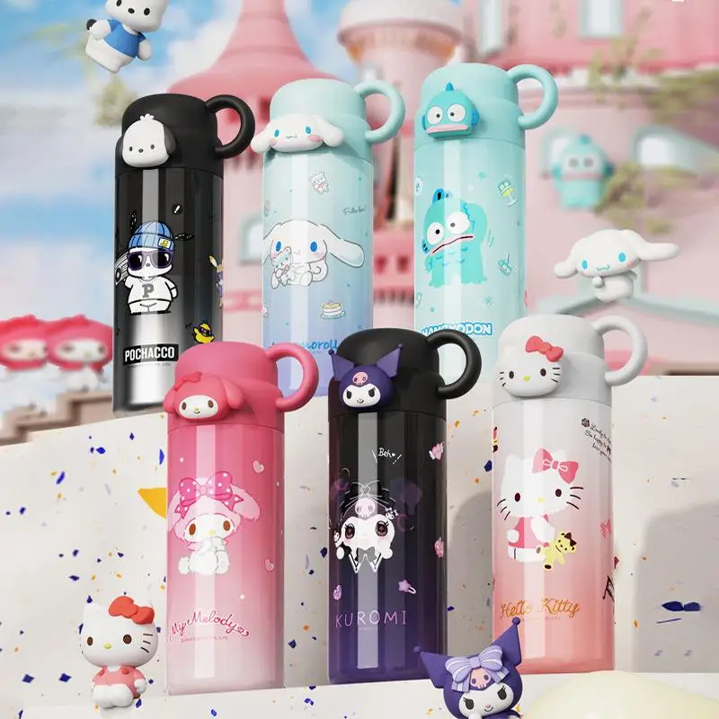 Sanrio Hello Kitty термос аниме 460 мл Kawaii студенческий хороший выглядит моя мелодия