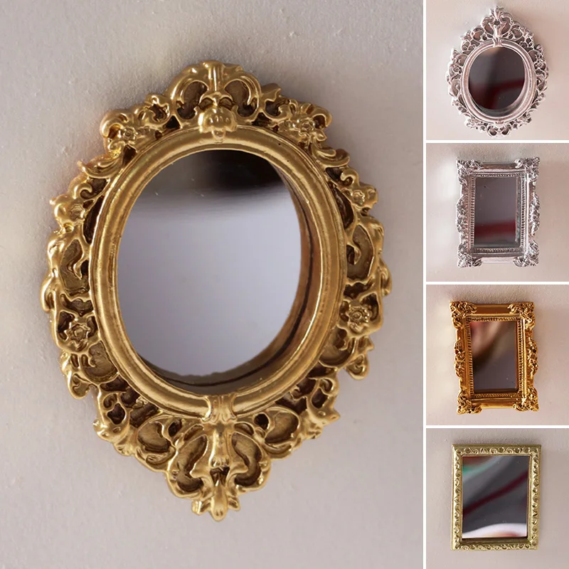 Mini Classical Mirror Dollhouse Miniature Frame Accessories Furniture Miniature Mirror Wall Room Mirror Doll House Mirror Gift
Mini Classical Mirror Dollhouse Miniature Frame Accessories Furniture Miniature Mirror Wall Room Mirror Doll House Mirror Gift