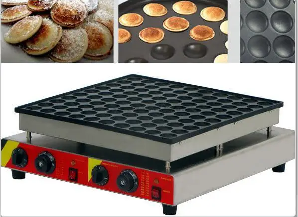 

100 Pcs Commercial Use 110v 220v Dutch Pancakes Maker Non-stick Poffertjes Maker Machine Mini Waffle Baker