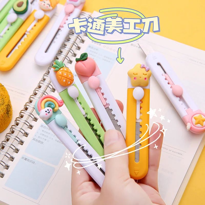 Mini Stationery Utility Knife Art Supplies Metal Art Pocket Knife Cartoon Wakaii Knives Paper Cutter Tool Girl's Gift School 
Mini Stationery Utility Knife Art Supplies Metal Art Pocket Knife Cartoon Wakaii Knives Paper Cutter Tool Girl's Gift School