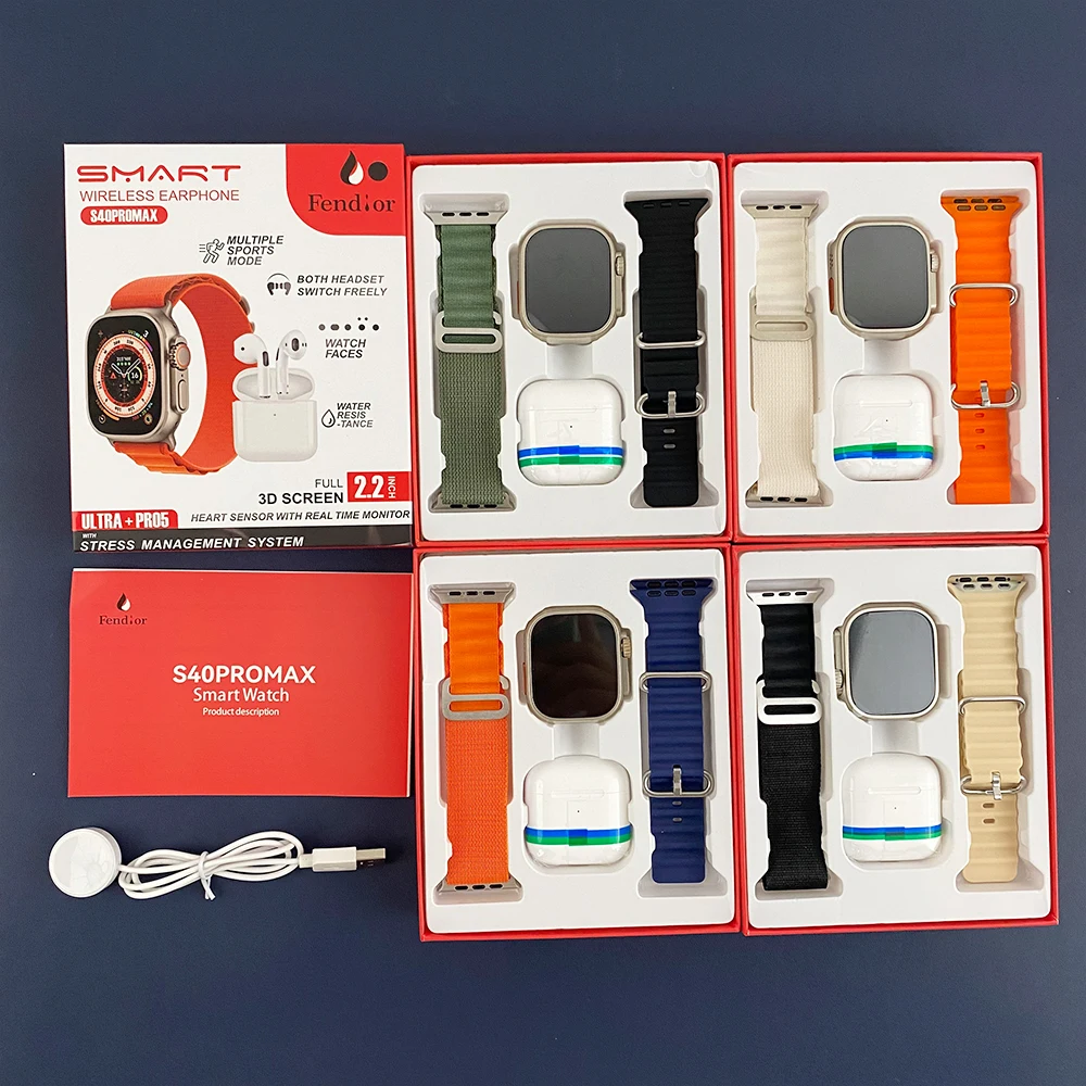 Smart Watch S40 Pro Max 2.2Inch Screen Bluetooth Call Earphone 2 In1 Rate Monitor Mode With Mic Smartwatch
Smart Watch S40 Pro Max 2.2Inch Screen Bluetooth Call Earphone 2 In1 Rate Monitor Mode With Mic Smartwatch