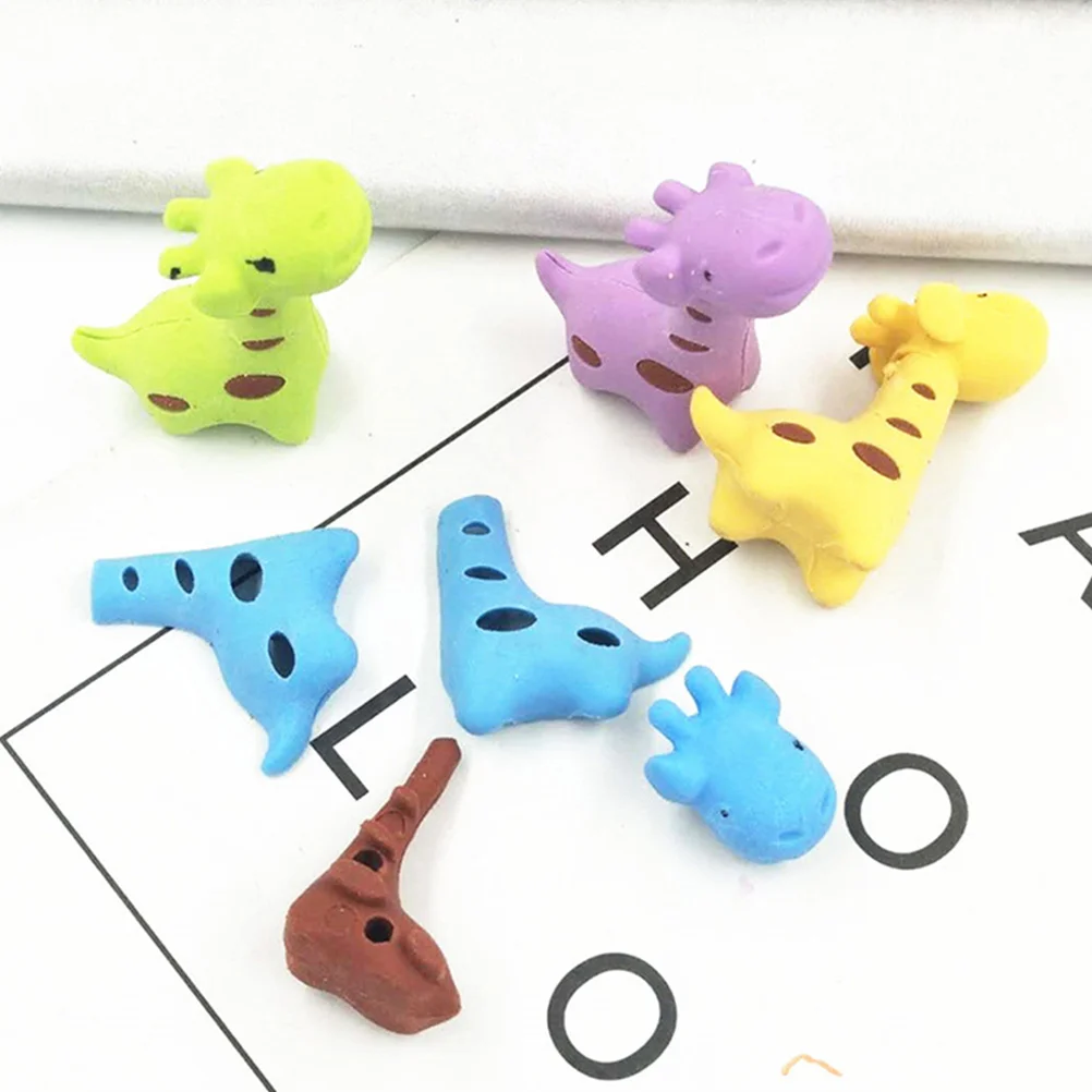 

24 Pcs Animal Eraser Cute Erasers Mini Gifts Pets Colored Pencils Desk Prize Kids Bulk