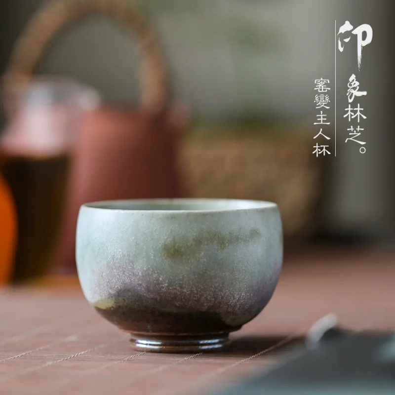 

Jingdezhen Handmade Firewood Antique Kiln Baked Tea Cup Master Cup Gracked Glaze Supportable Tea Cup Tea Cup