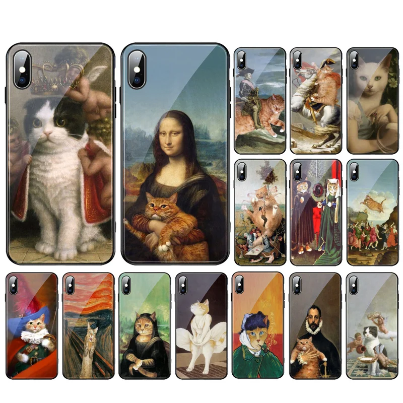 Cat Art painting Glass Funda Cell phone case For iphone 13 Pro Max 12 11 Pro Max XS XR X 8 7 Plus SE2 Mobile Phones Case
Cat Art painting Glass Funda Cell phone case For iphone 13 Pro Max 12 11 Pro Max XS XR X 8 7 Plus SE2 Mobile Phones Case