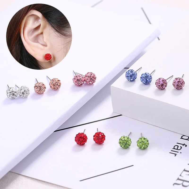 High Quality Rhinestones Crystal Ball Stud Earring Bead Jewelry Stud Earring For Female Jewelry
High Quality Rhinestones Crystal Ball Stud Earring Bead Jewelry Stud Earring For Female Jewelry