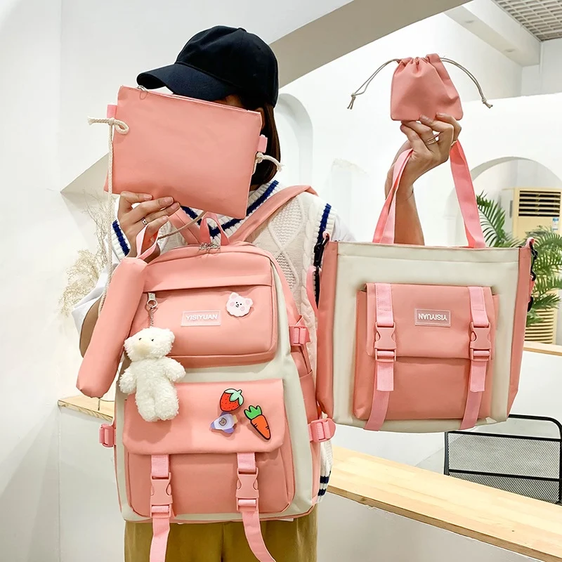 Trendy Girl Waterproof Travel Backpack Fashion Panelled Nylon Women Backpack Student Shoulder Bag Korean Style Schoolbag Bookbag
Trendy Girl Waterproof Travel Backpack Fashion Panelled Nylon Women Backpack Student Shoulder Bag Korean Style Schoolbag Bookbag