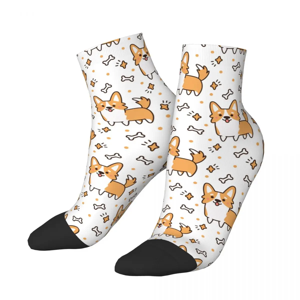 Socks Polyester Low Tube Cute Dog Breed Welsh Corgi With Hearts Stars Bones Socks Breathable Casual Short Sock
Socks Polyester Low Tube Cute Dog Breed Welsh Corgi With Hearts Stars Bones Socks Breathable Casual Short Sock