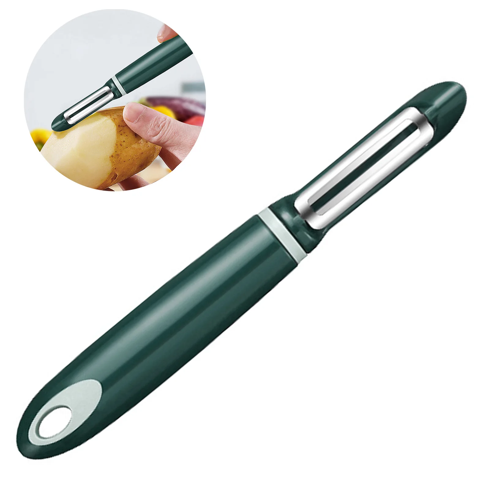 Овощечистка из нержавеющей стали, Y-образный и I-образный Поворотный зубчатый нож для чистки овощей, моркови с нескользящим покрытием
Овощечистка из нержавеющей стали, Y-образный и I-образный Поворотный зубчатый нож для чистки овощей, моркови с нескользящим покрытием