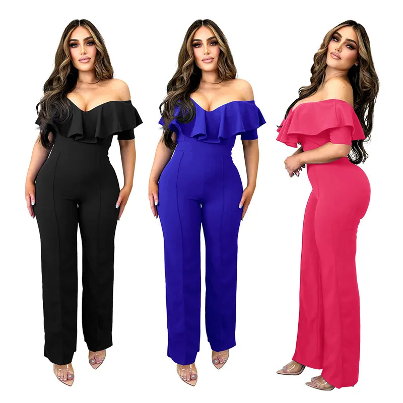 Solid Casual Sexy Strapless V-neck Jumpsuits 2023 Womens Summer Fashion Slim Elegant Long Rompers Female Spring Bodyocn Overalls
Solid Casual Sexy Strapless V-neck Jumpsuits 2023 Womens Summer Fashion Slim Elegant Long Rompers Female Spring Bodyocn Overalls