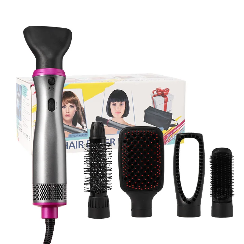 

5 In 1 Electric Hair Comb Hair Dryer Brush Blow Dryer Curling Wand Detachable Brush Kit Negative Ion Hair Curler Curling Iron