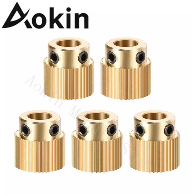 5pcs/lot 40 Teeth Gear Brass Extruder Wheel For 3D Printer Parts Wheel Gear CR-10, CR-10S, S4, S5, Ender 3, Ender 3 Pro (10)
5pcs/lot 40 Teeth Gear Brass Extruder Wheel For 3D Printer Parts Wheel Gear CR-10, CR-10S, S4, S5, Ender 3, Ender 3 Pro (10)