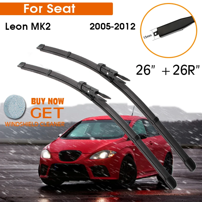 Car Wiper Blade For Seat Leon MK2 2005-2012 Windshield Rubber Silicon Refill Front Window Wiper 26"+26R" LHD RHD Accessories
Car Wiper Blade For Seat Leon MK2 2005-2012 Windshield Rubber Silicon Refill Front Window Wiper 26"+26R" LHD RHD Accessories