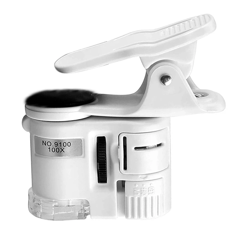 100X Zoom Clip-On Microscope With LED Light, Portable Magnifier Loupe Pocket Magnifying Lens Glass
100X Zoom Clip-On Microscope With LED Light, Portable Magnifier Loupe Pocket Magnifying Lens Glass