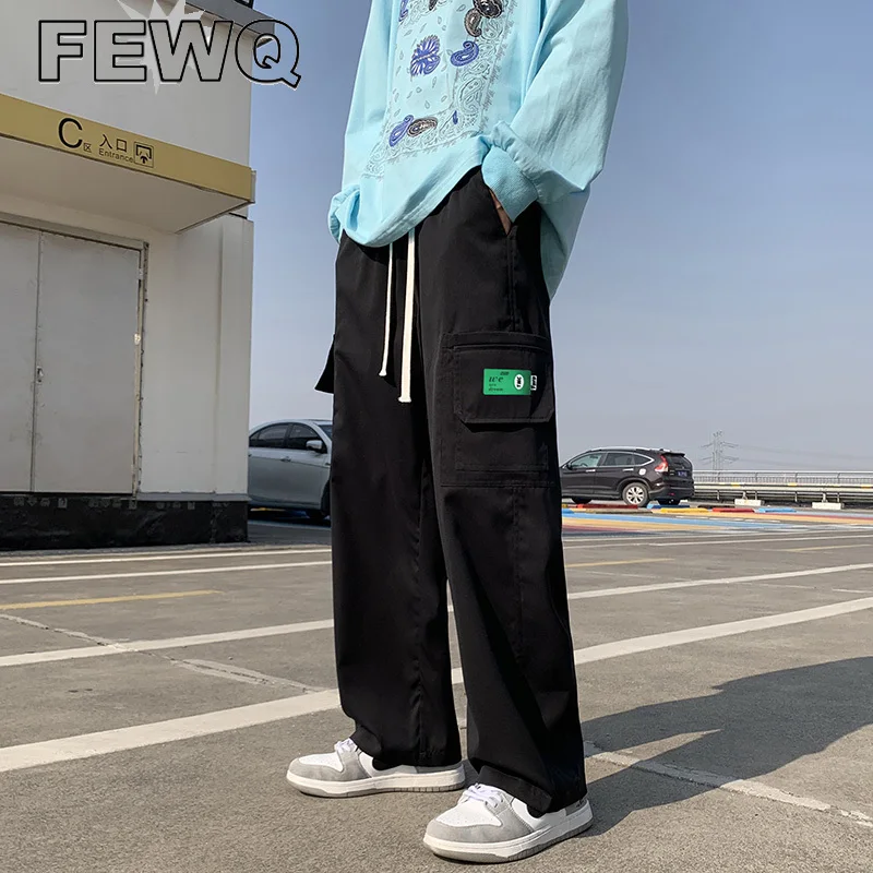 FEWQ 2023 Spring New Men Cargo Pants Casual Wide Leg Solid Color Multi Pockets Male Tide Drawstring Safari Style Trousers 24B583
FEWQ 2023 Spring New Men Cargo Pants Casual Wide Leg Solid Color Multi Pockets Male Tide Drawstring Safari Style Trousers 24B583