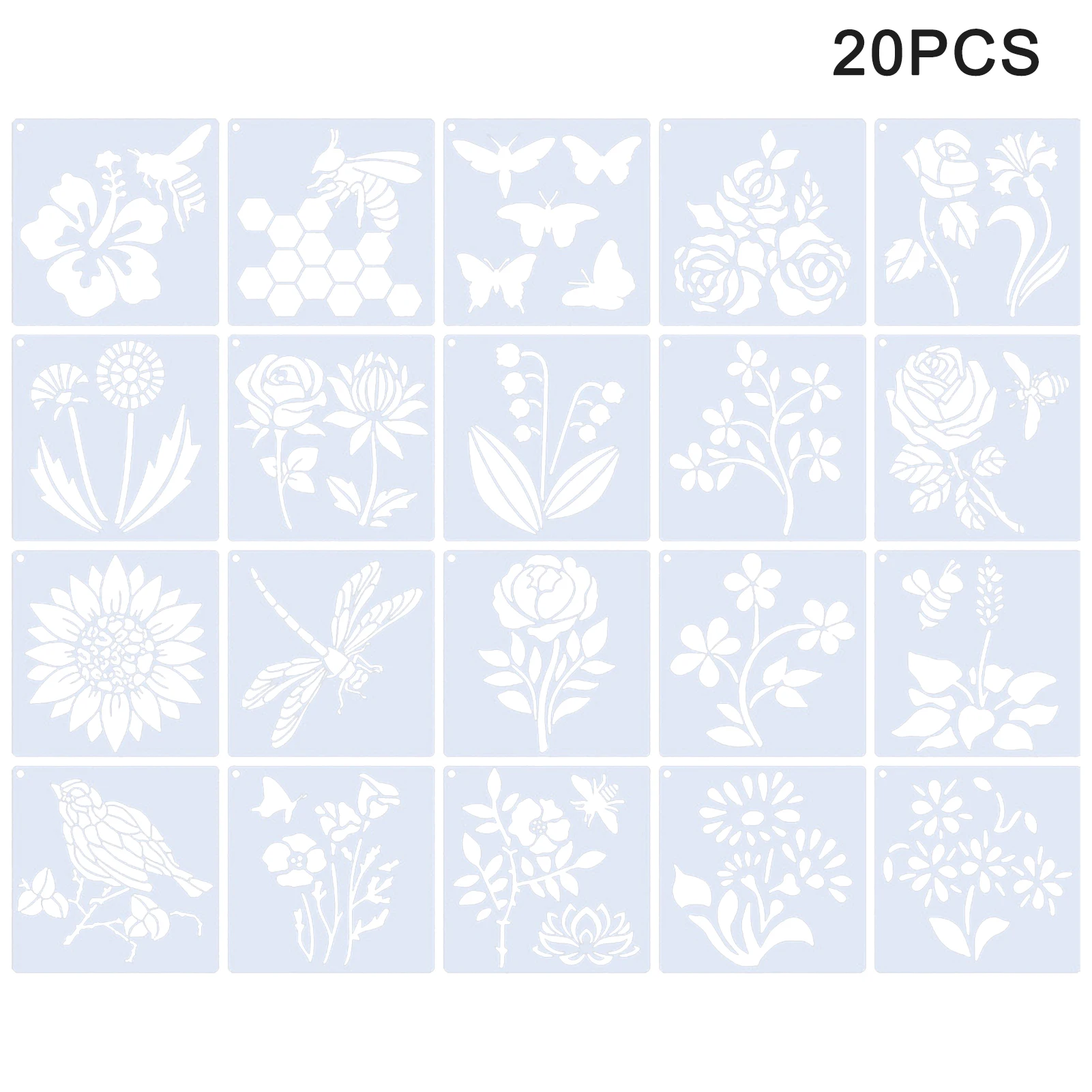 20 Sheets For Painting DIY Crafts Home Decor Leaves Diary Butterflies Flower Stencils Wall Bees Reusable On Wood Esay To Bend
20 Sheets For Painting DIY Crafts Home Decor Leaves Diary Butterflies Flower Stencils Wall Bees Reusable On Wood Esay To Bend