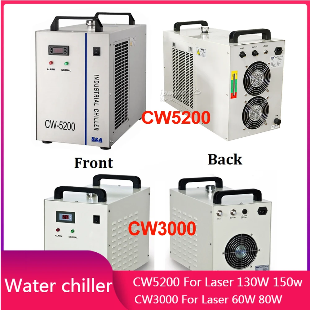 Water Chiller Industrial CW3000 CW5000 CW5200 for CNC Spindle Laser Cutting Machine CO2 Laser Tube Water Cooling Protection
Water Chiller Industrial CW3000 CW5000 CW5200 for CNC Spindle Laser Cutting Machine CO2 Laser Tube Water Cooling Protection