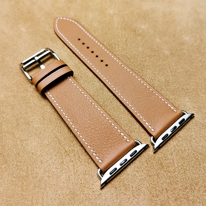 

2023 Apple Watch Strap Ultra 49 45 41 44 40 42 38mm Genuine Leather Hand Stitched Apple Bracelet 8 7 6 5 4 3 2 SE iWatch