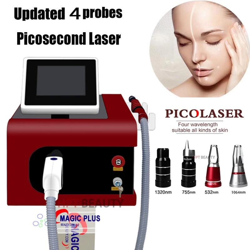 

Nd Yag Laser Tattoo Removal 755 1320 1064 532nm Picosecond Freckle Pigment Remover Machine Skin Care Tools Pico Laser For Salon