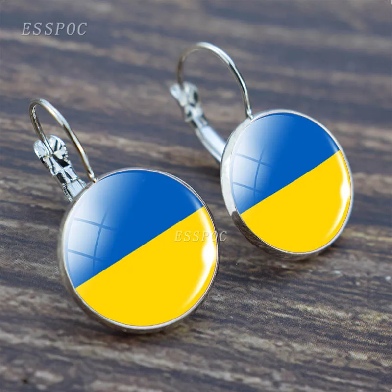 1 Pair Ukraine Flag Hook Earring Handmade Glass Dome Ukrainian Stud Earrings for Women
1 Pair Ukraine Flag Hook Earring Handmade Glass Dome Ukrainian Stud Earrings for Women