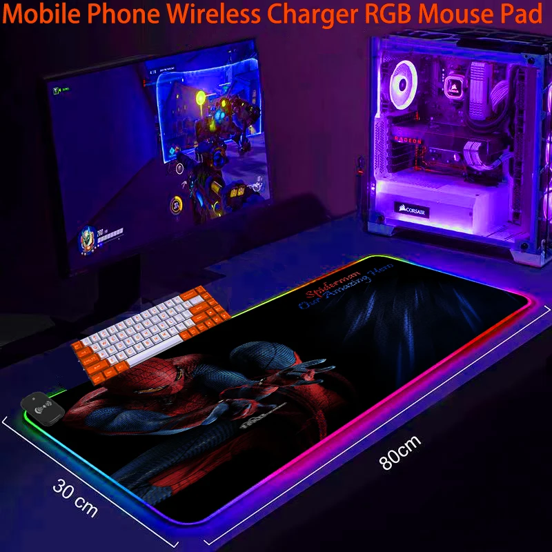 Computer Desk Accessories Wireless Charging RGB Mouse Pad LED Gaming Spider 900x400 Laptop Game Mats Anti-skid Cool Mousepad
Computer Desk Accessories Wireless Charging RGB Mouse Pad LED Gaming Spider 900x400 Laptop Game Mats Anti-skid Cool Mousepad