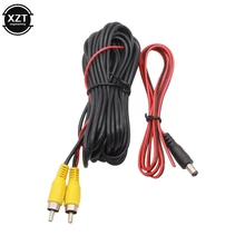 Car Rear View Camera RCA DC Wire 6m Video Cable For Car Reverse Multimedia Monitor Extension Cord Accessary