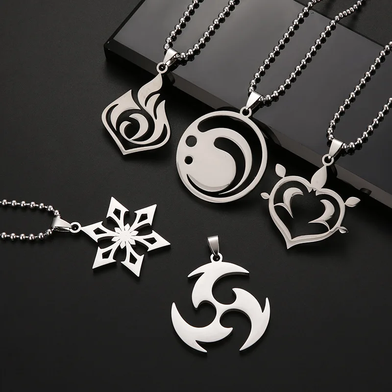 Genshin Impact Stainless Steel Necklace Eye of God Geo Cyro Dendro 2022New Fashion Jewelry Pendant Accessories Gift for Friends
Genshin Impact Stainless Steel Necklace Eye of God Geo Cyro Dendro 2022New Fashion Jewelry Pendant Accessories Gift for Friends